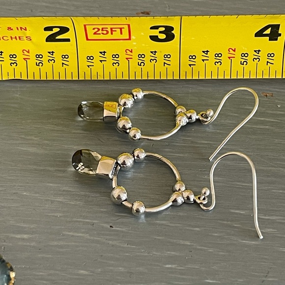 🌟 Blue Topaz Sterling Silver Earrings - Picture 7 of 8